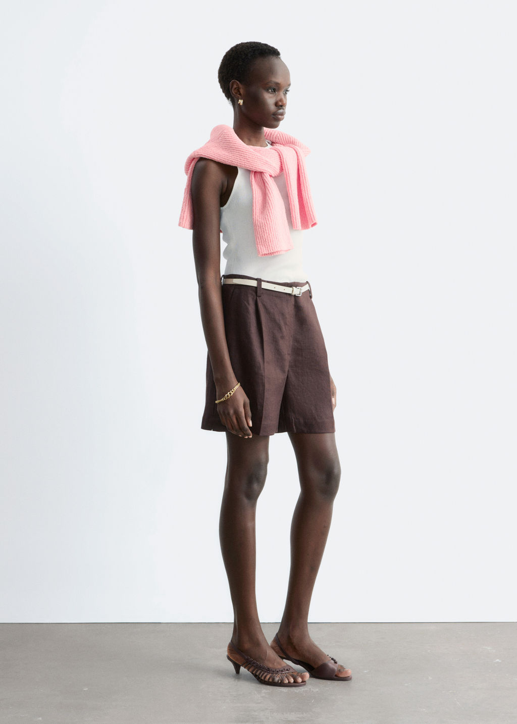 Pantalones cortos tipo sastre de lino - H&m фото 8
