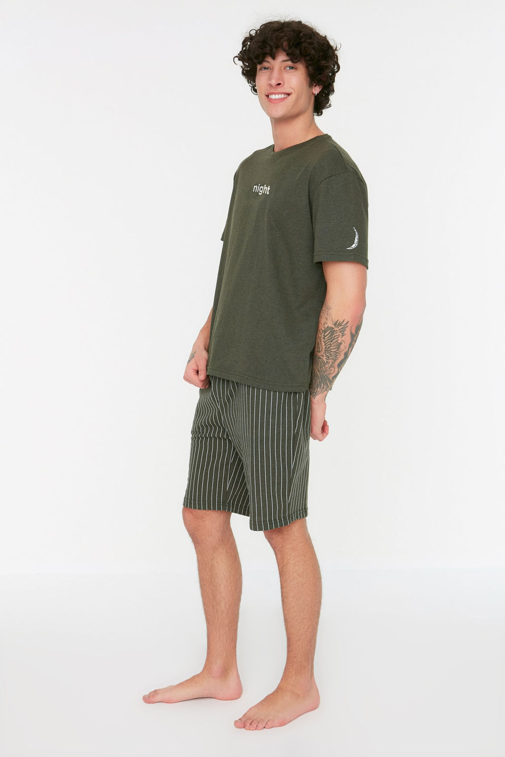 TRENDYOL MAN Bordo Regular Fit Yazl?k Sortlu Pijama Tak?m? THMSS21PT1005 - Trendyolmilla фото 24