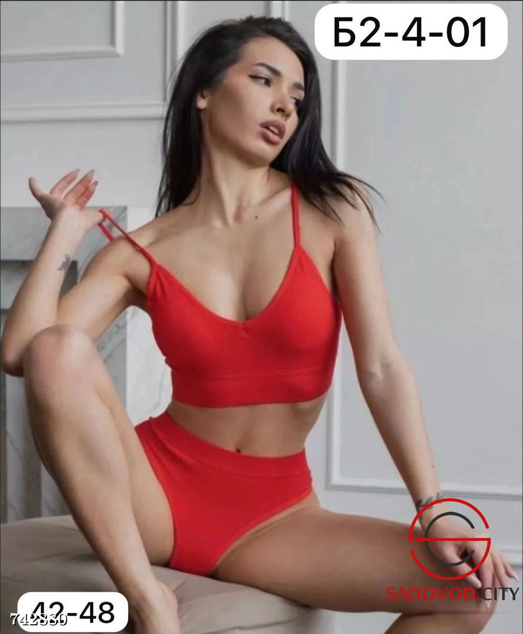 Женский комплект топ стриги в рубчик - Bruno фото 5