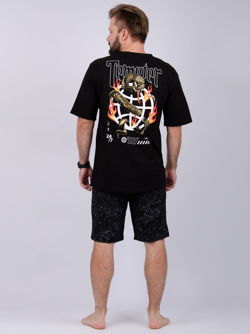 Костюм Крайт шорты, трикотаж (М) - Малина фото 3