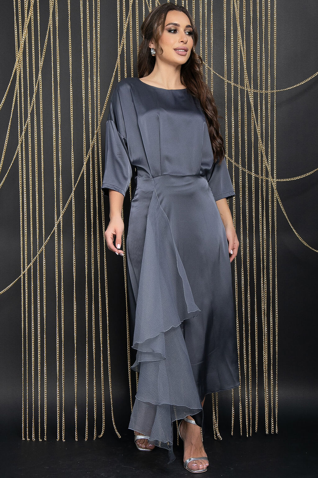 Платье Дерзкая элегантность (серое) П11718 - Lt collection фото 6