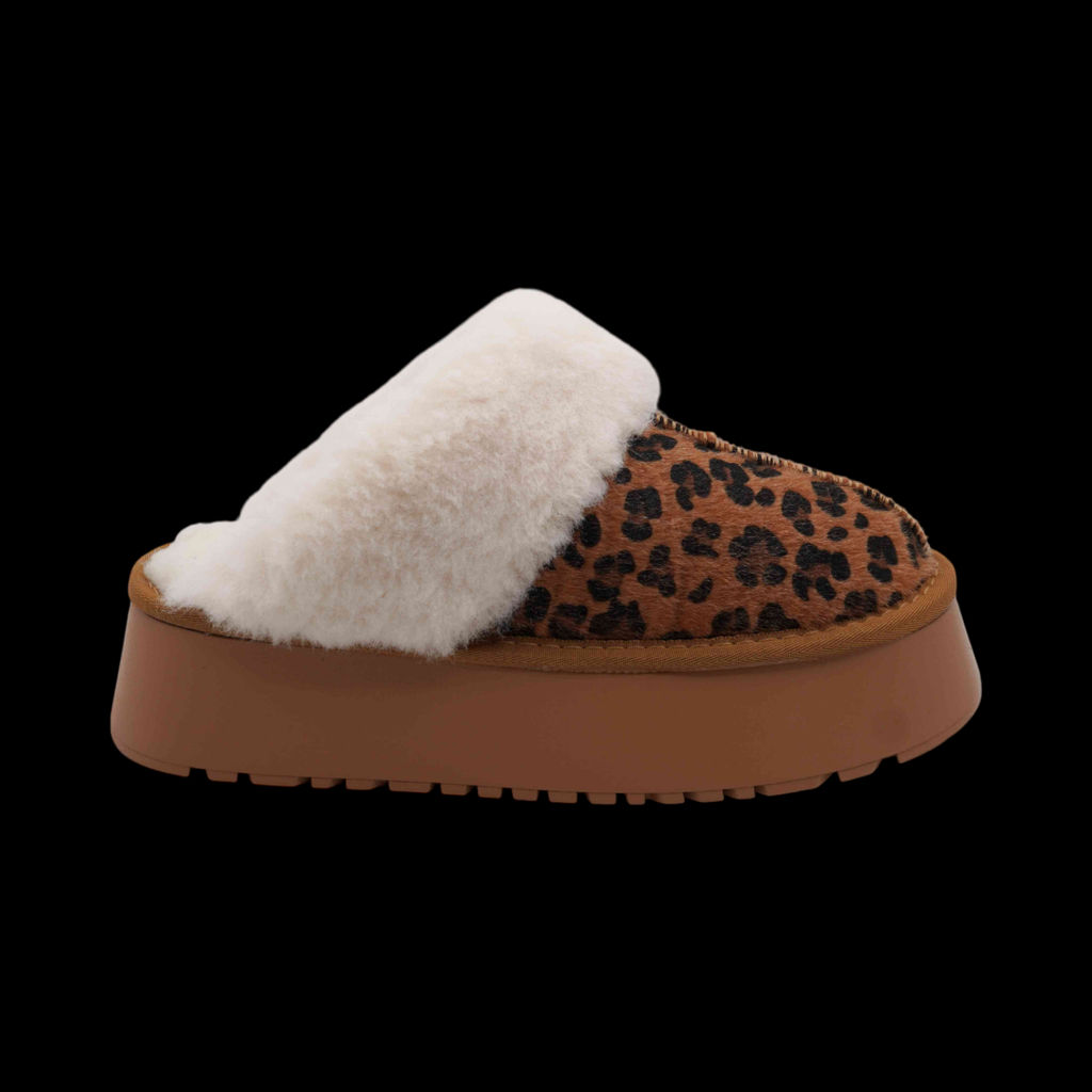 Тапочки на меху N120 коричневые