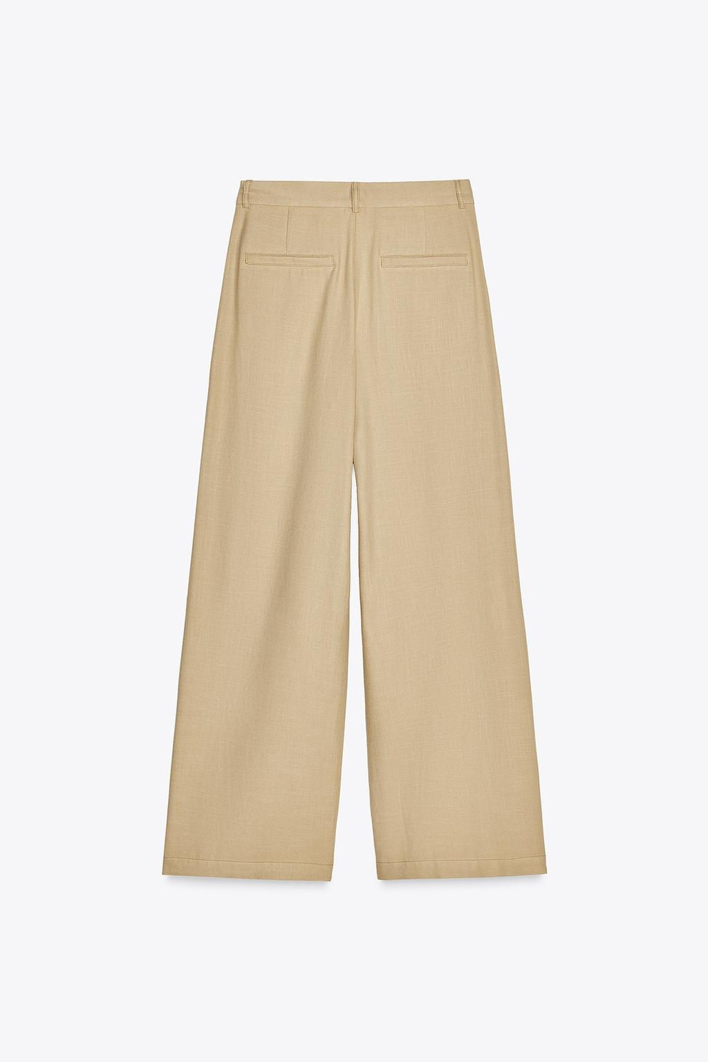 RUSTIC WIDE-LEG TROUSERS - Zara фото 8