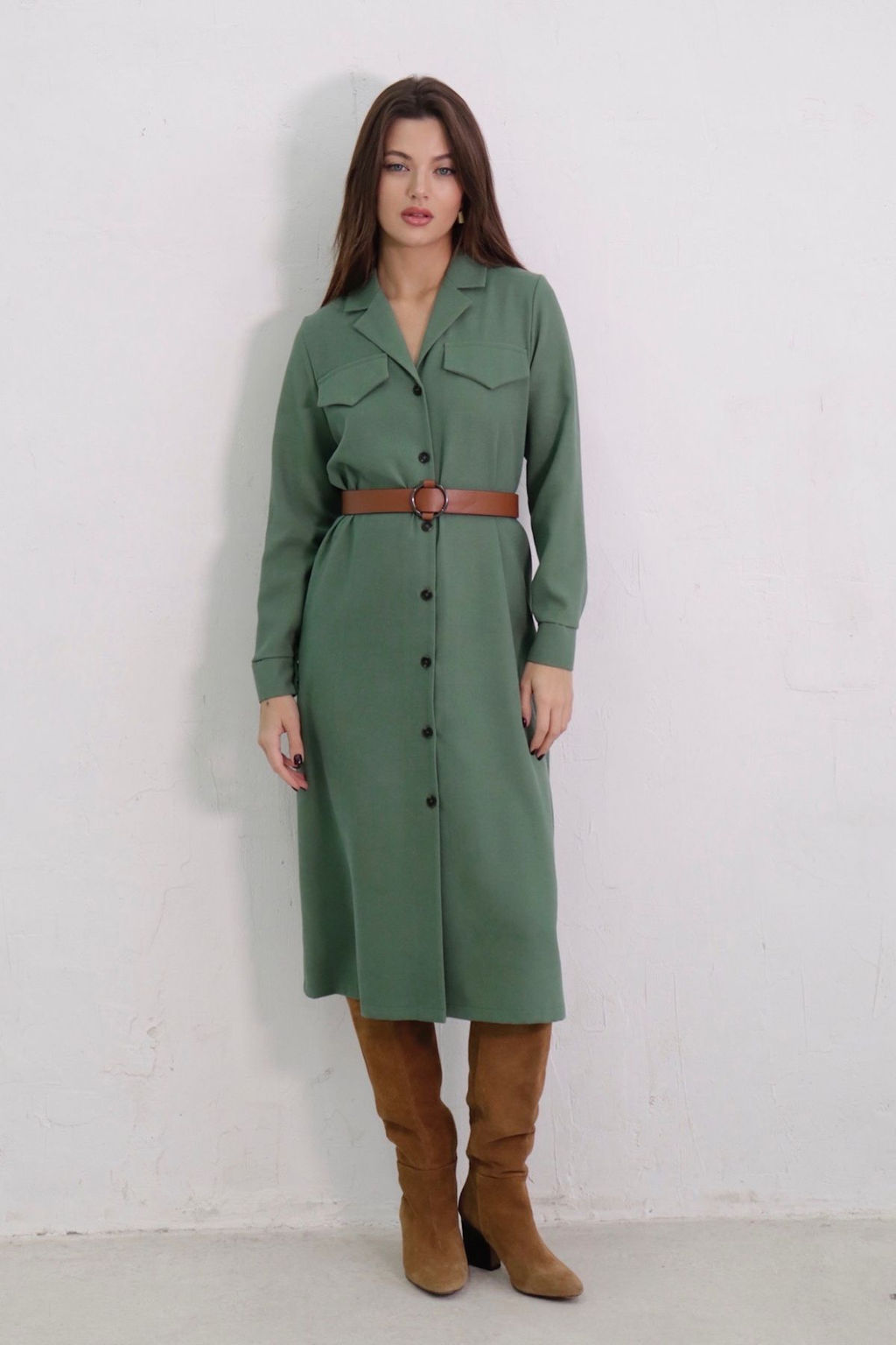 Платье-рубашка с английским воротником - Martichelli фото 238