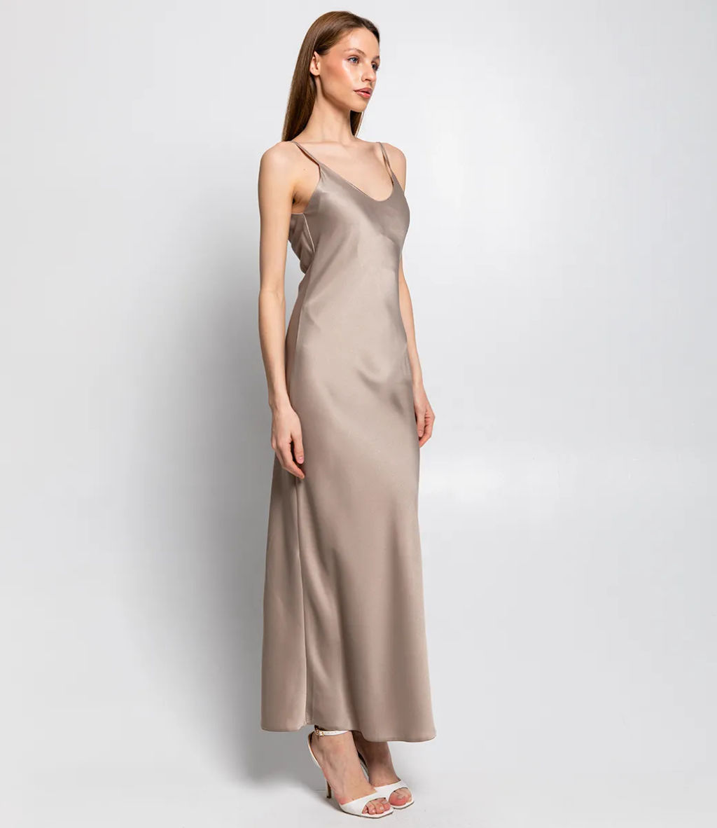 Платье #БШ1989, бежевый