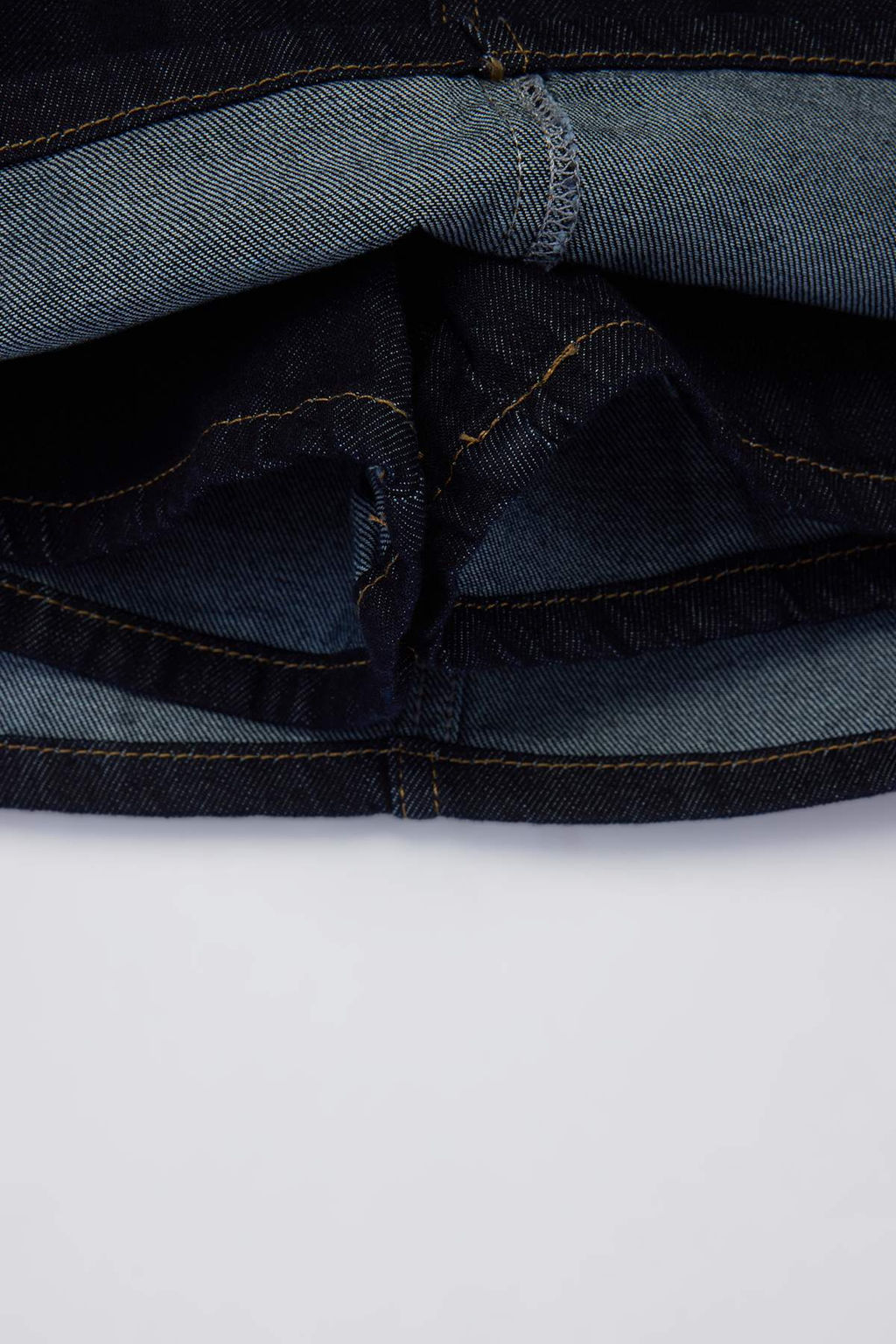 Bej Vintage Y?kama Yuksek Bel Denim Sort Etek TWOSS26SR00110 - Trendyolmilla фото 5