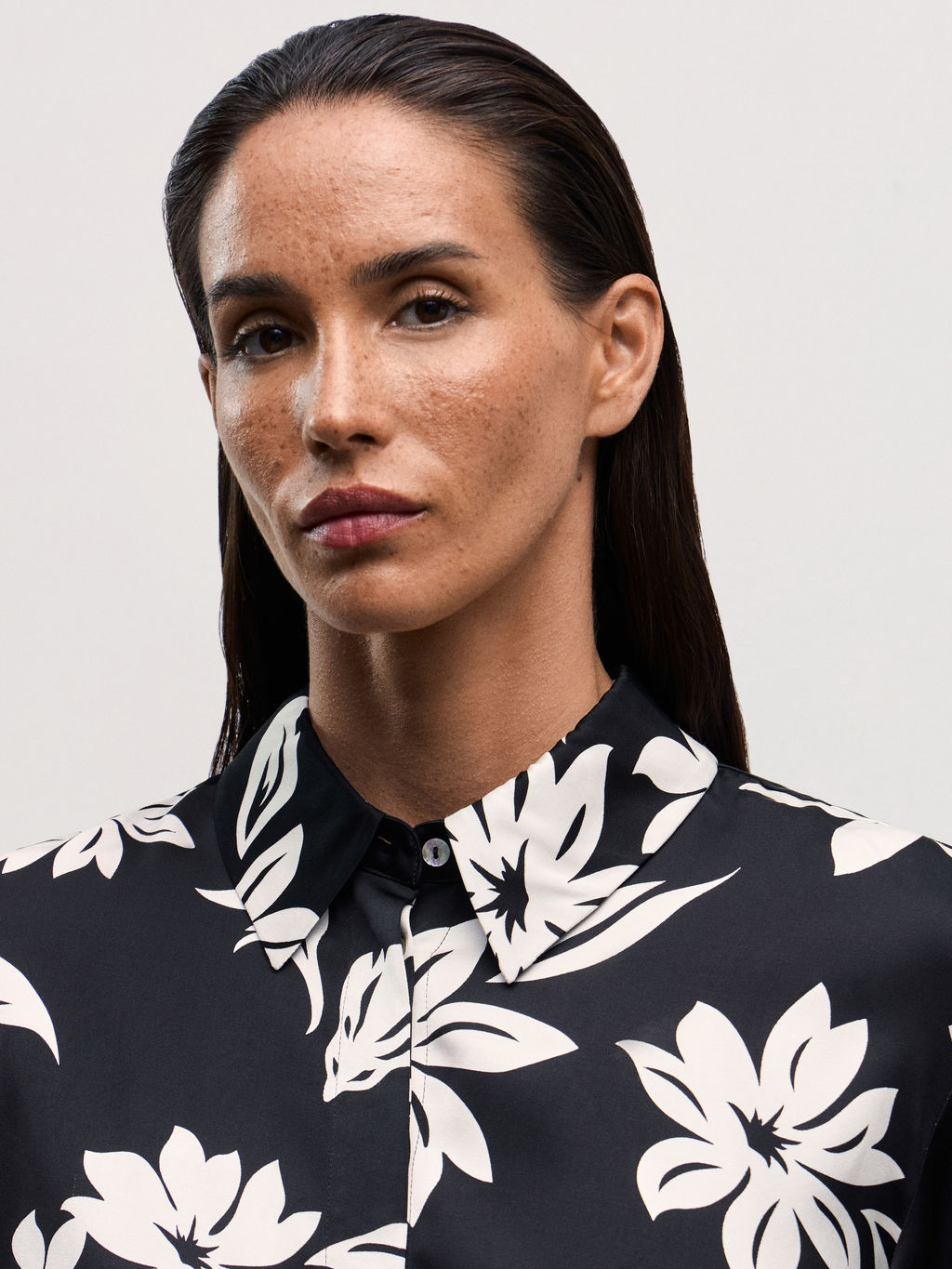 Рубашка из вискозы с длинным рукавом / Zarina  фото 8