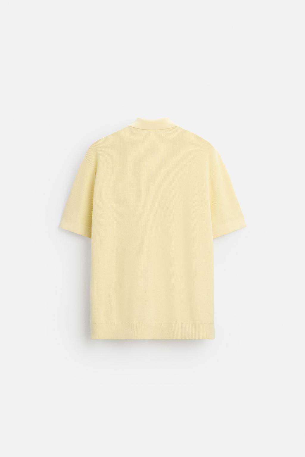 PEARL KNIT POLO SHIRT WITH ZIP - Zara фото 31