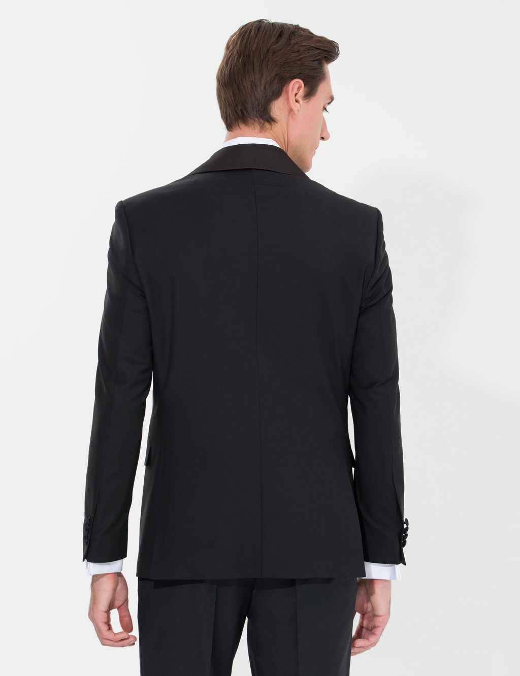 Черный зауженный пиджак-смокинг - Cacharel фото 5