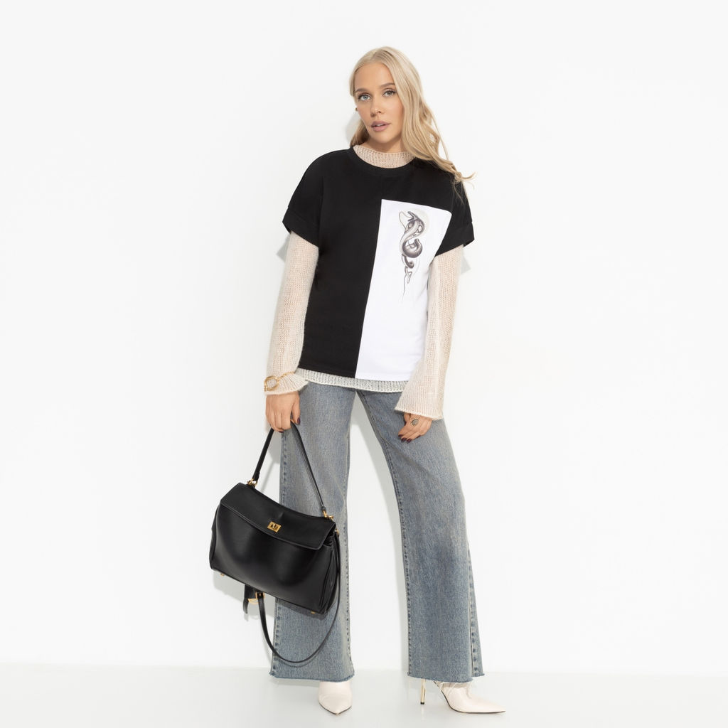 Футболка комбинированная, Ты в деле (snake) - Charutti фото 6