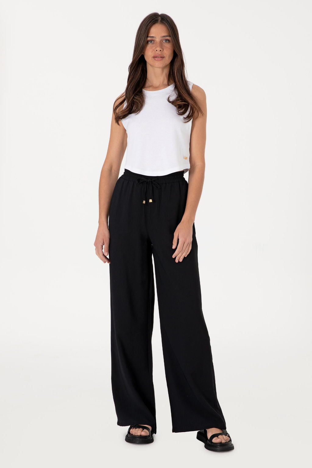 Kad_n Siyah Loose Relax Fit Kanvas Pantolon Sepette S_rpriz _ndirim - U.s. polo assn фото 9