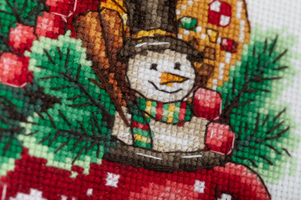 Набор для вышивания PANNA OT-7361 Открытка. Новогодняя кружка 11.5 х 14.5 см