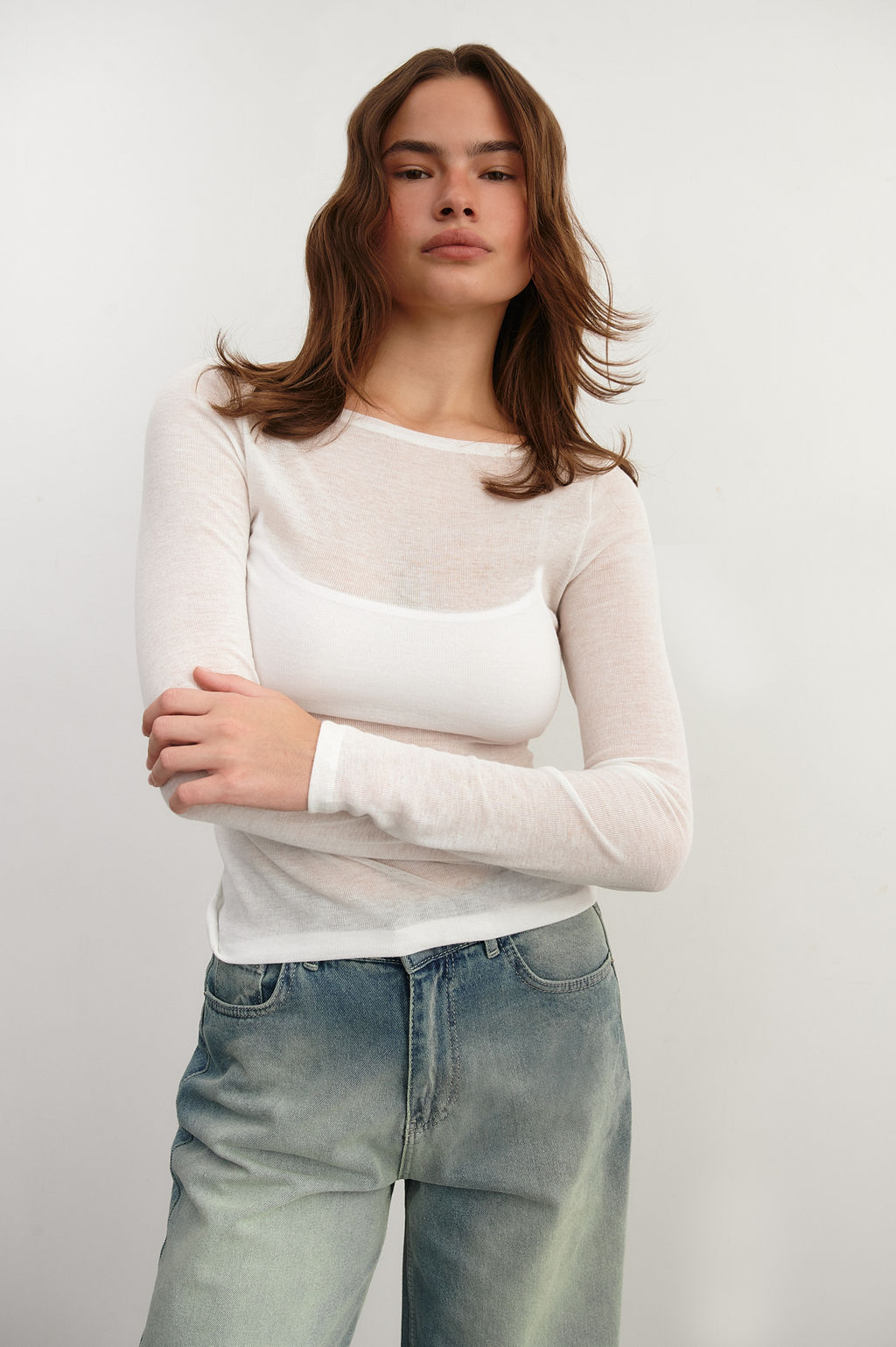 Лонгслив из трикотажа приталенного силуэта - Mollis фото 3