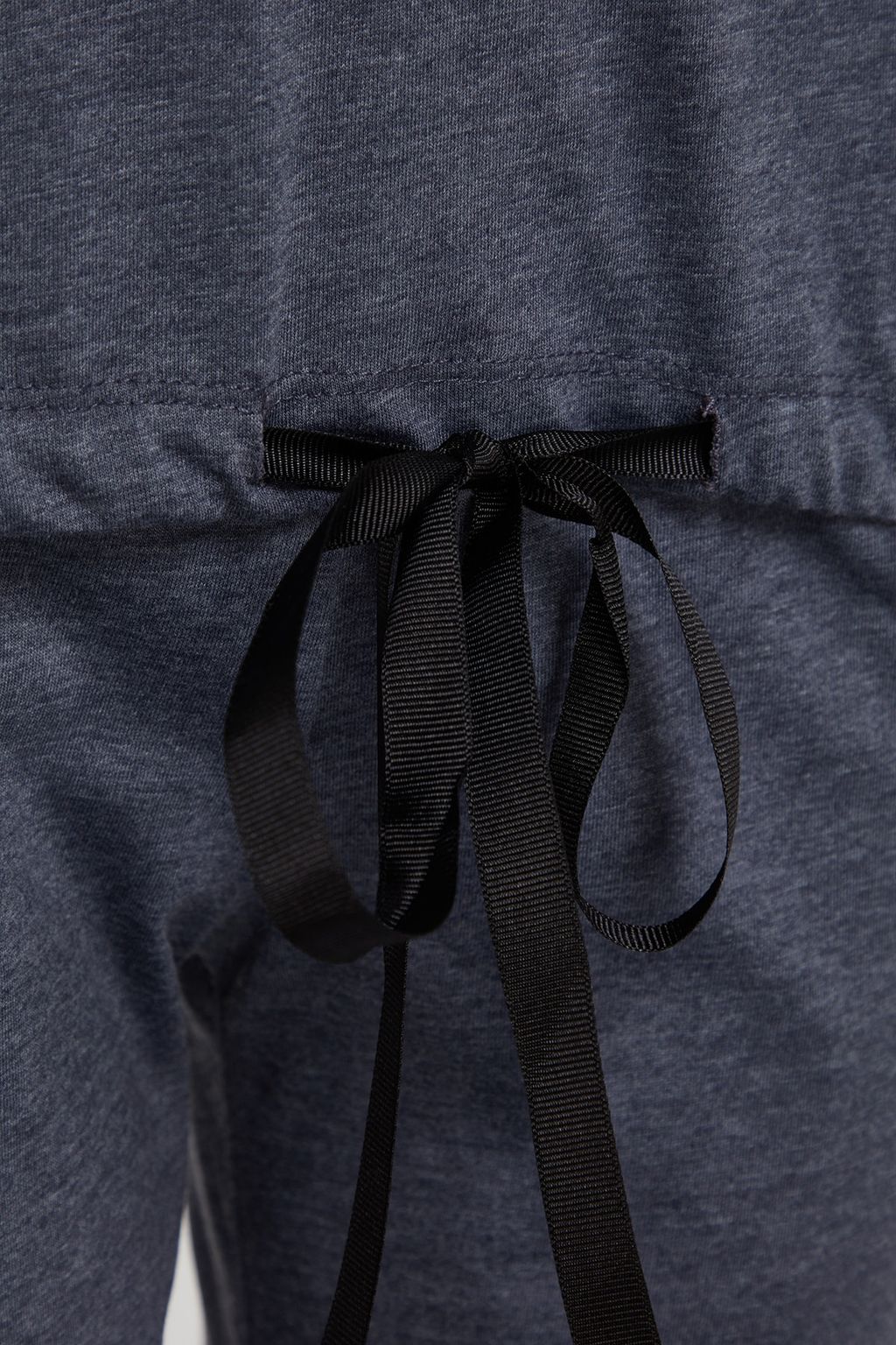 Trendyolmilla Lacivert %100 Pamuklu Baglama Detayl? T-shirt-Pantolon Orme Pijama Tak?m? THMSS20PT0068  фото 7
