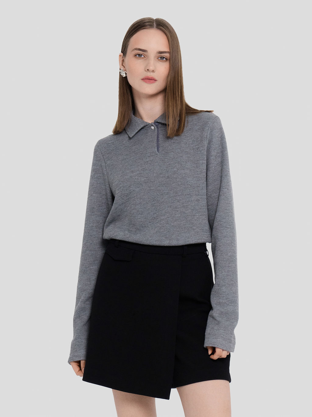 Поло женское серое - Mark formelle фото 5