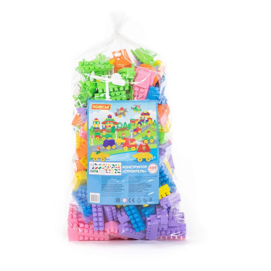 Конструктор Строитель (454 элемента) (в пакете) - Полесье фото 4