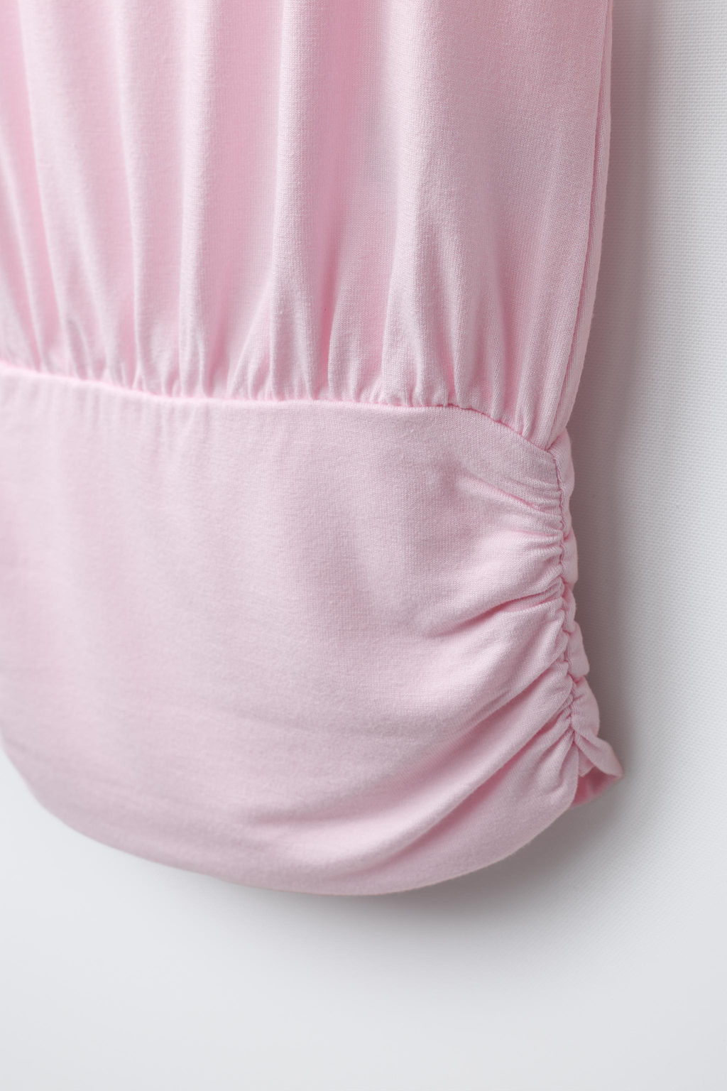 CAMISETA FLUIDA FAJ?N / Rosa pastel - Zara фото 6