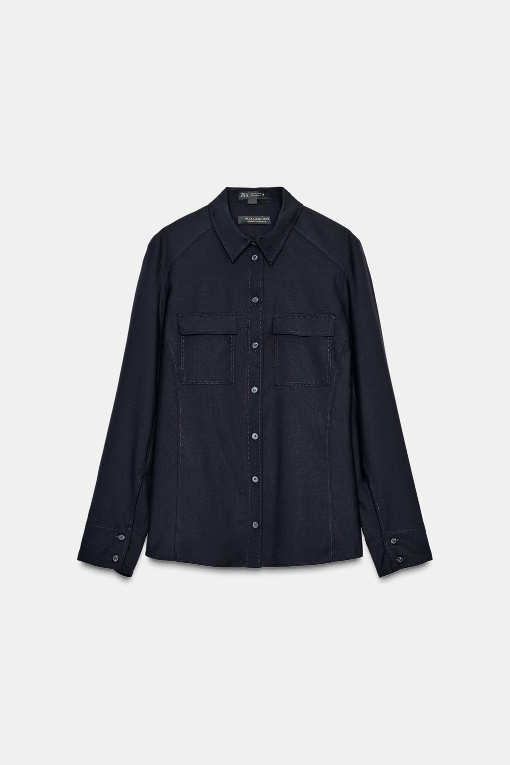 100% WOOL SHIRT ZW COLLECTION - Zara фото 5