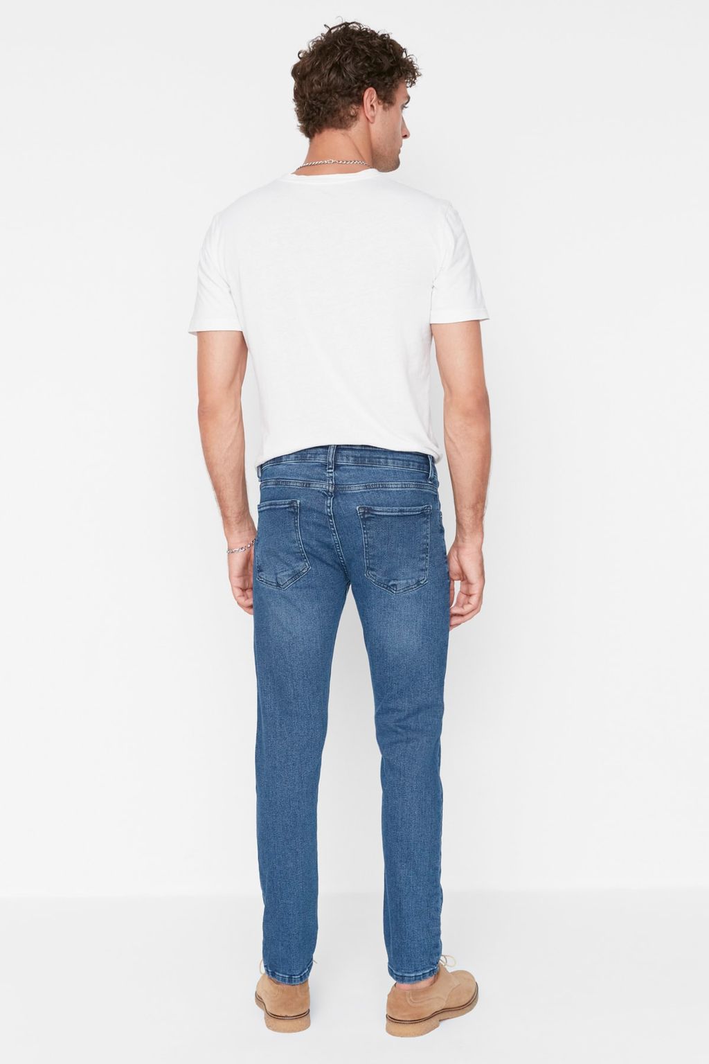 TRENDYOL MAN Siyah Skinny Fit Esnek Kumas Dar Kesim Jeans TMNAW23JE00047 - Trendyolmilla фото 34