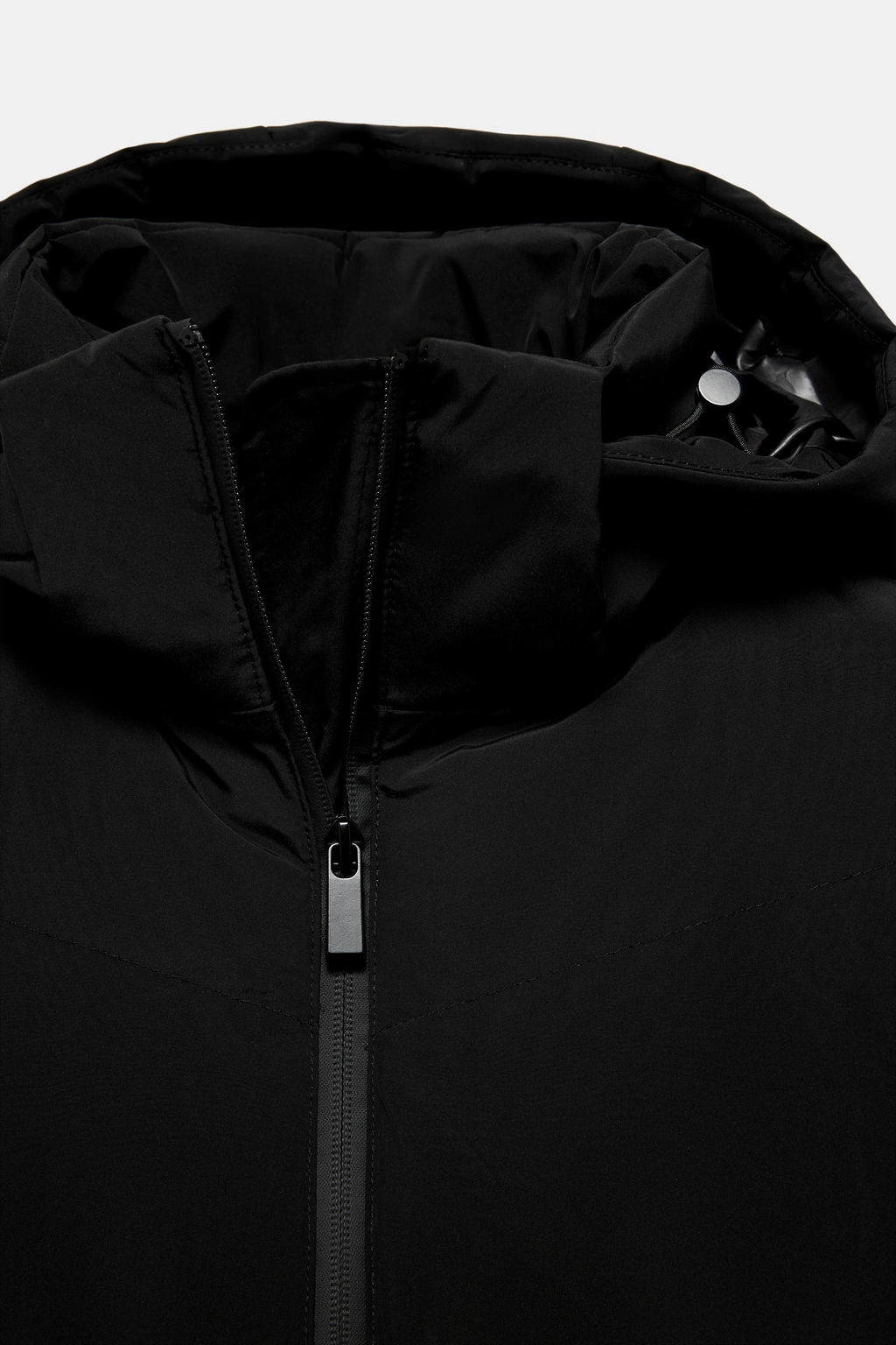 LONG WATER-REPELLENT AND WINDPROOF HOODED DOWN PUFFER JACKET - Zara фото 10