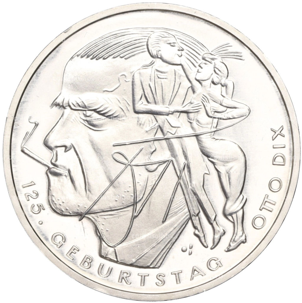 Монета 20 евро 2016 года Германия 125 лет со дня рождения Отто Дикса