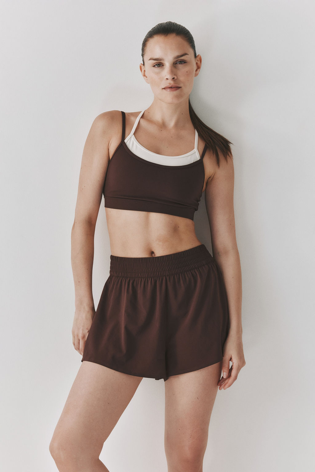 Pantal?n corto de deporte de doble capa - H&m фото 11