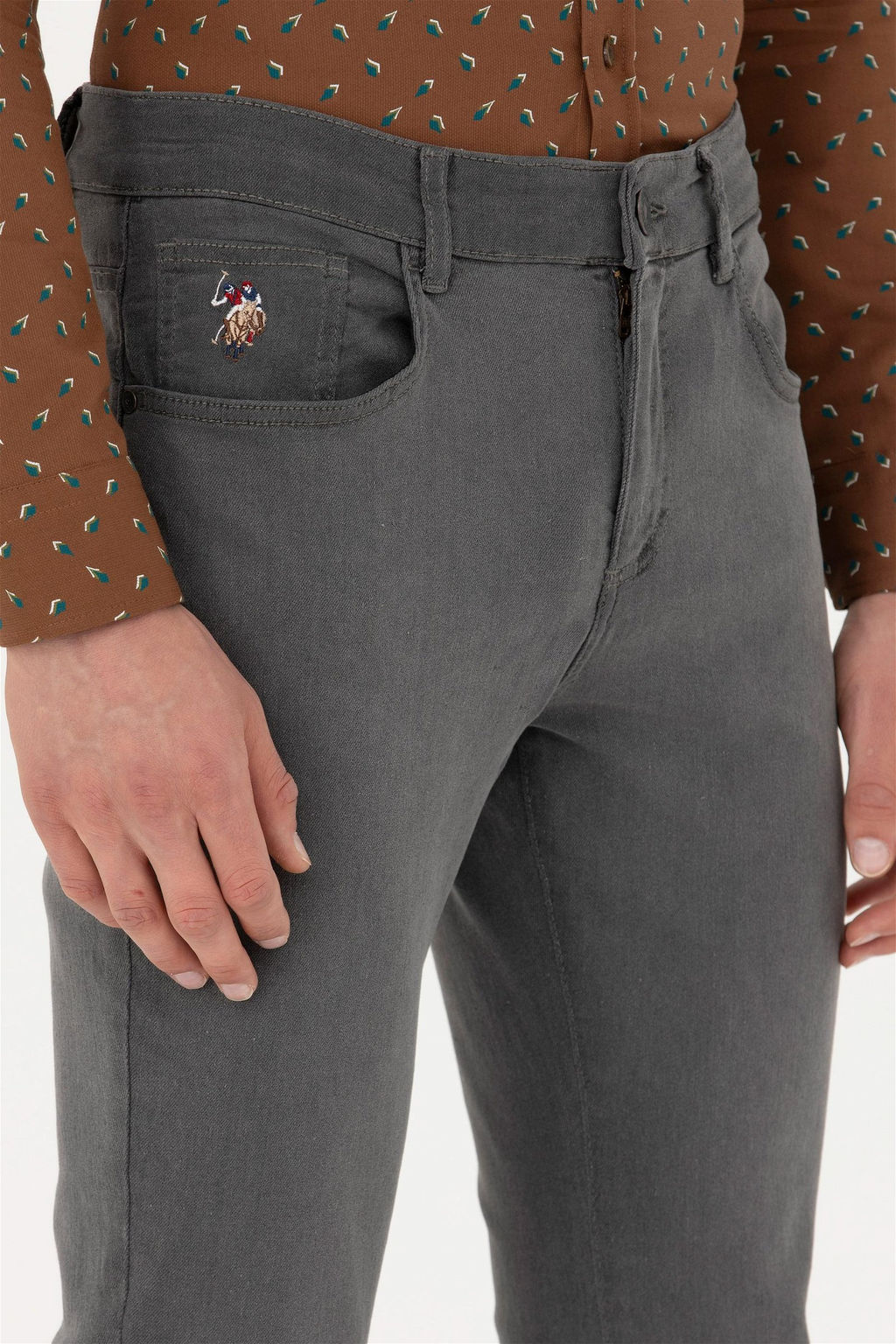 Мужские серые джинсовые брюки - U.s. polo assn фото 13