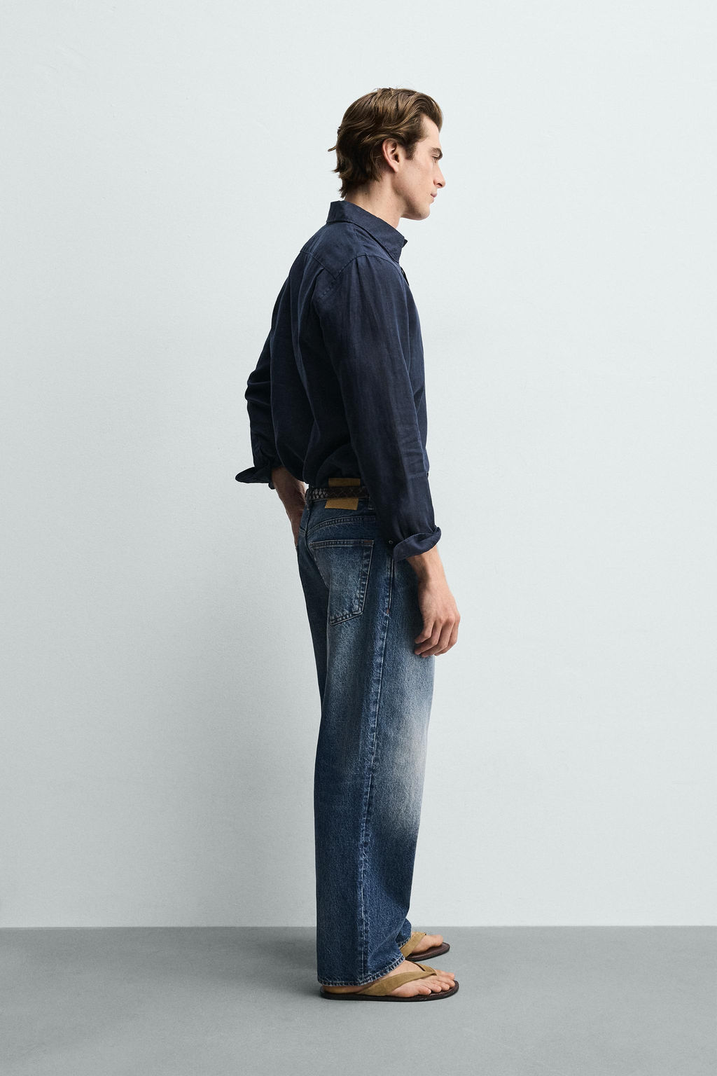 CAMISA REGULAR FIT 100% LINO / Blanco - Zara фото 4