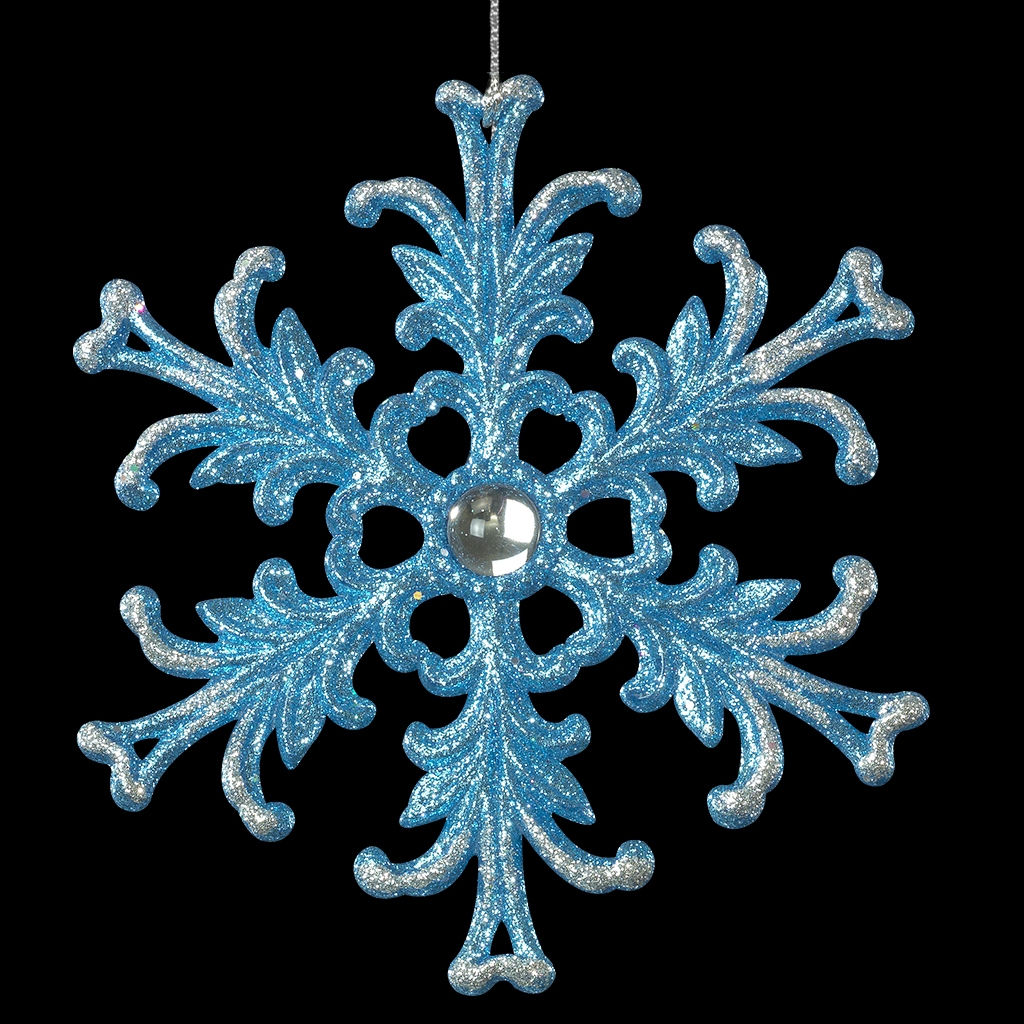 Цена за 1 шт. Украшение ErichKrause Снежинка хрустальная 12см