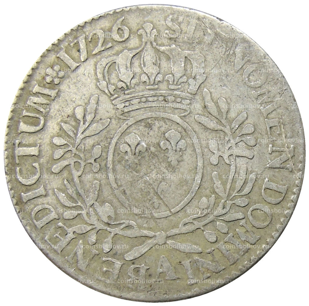 1 экю 1726 года A Франция (Людовик XV)