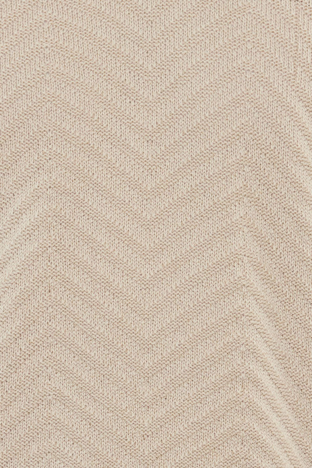 Bej Regular Pamuklu Bisiklet Yaka Dokulu Triko Kazak TMNAW25KZ00026