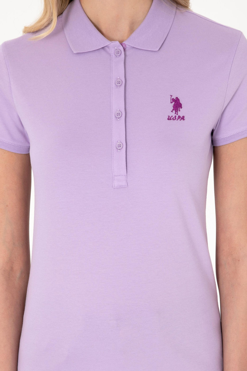 Kad_n Lila Basic Ti__rt Sepette S_rpriz _ndirim - U.s. polo assn фото 6