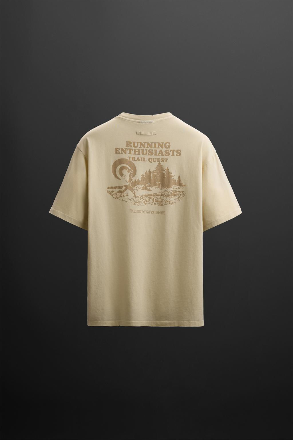 RUNNING GRAPHIC PRINT T-SHIRT - Zara фото 6