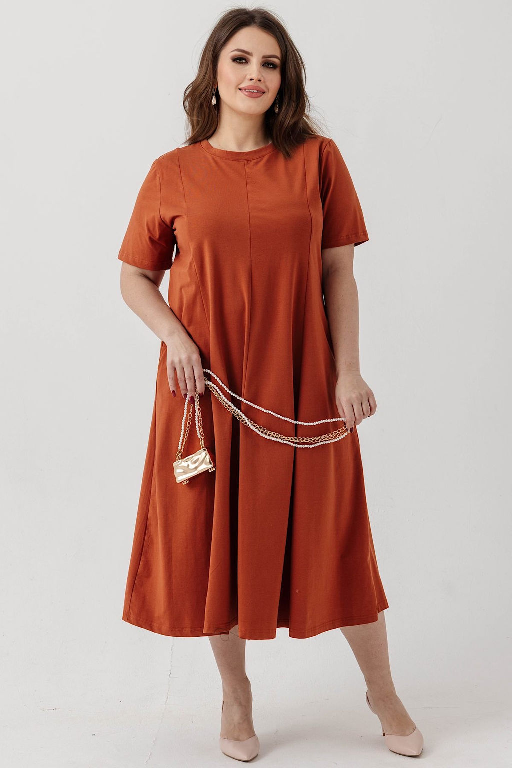 Платье 8978/01/Кирпичный