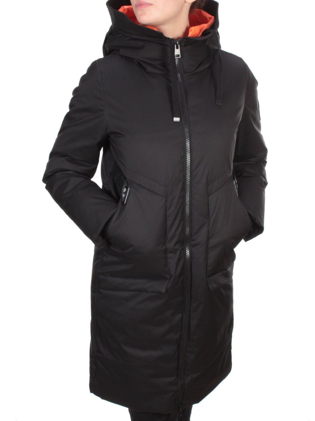 GWD21336P BLACK Пальто зимнее женское PURELIFE (200 гр. холлофайбер)