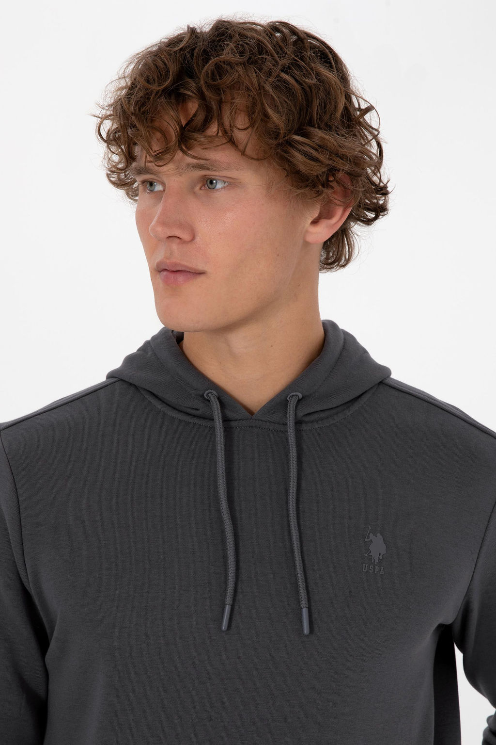 Erkek Regular Fit Kap__onlu Gr_ Basic Sweatshirt Sepette S_rpriz _ndirim - U.s. polo assn фото 2