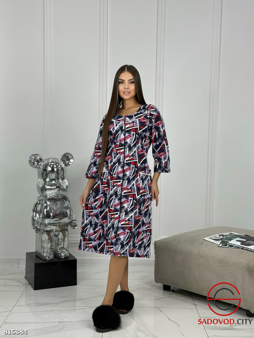 Халат женский с начесом - Bruno фото 2