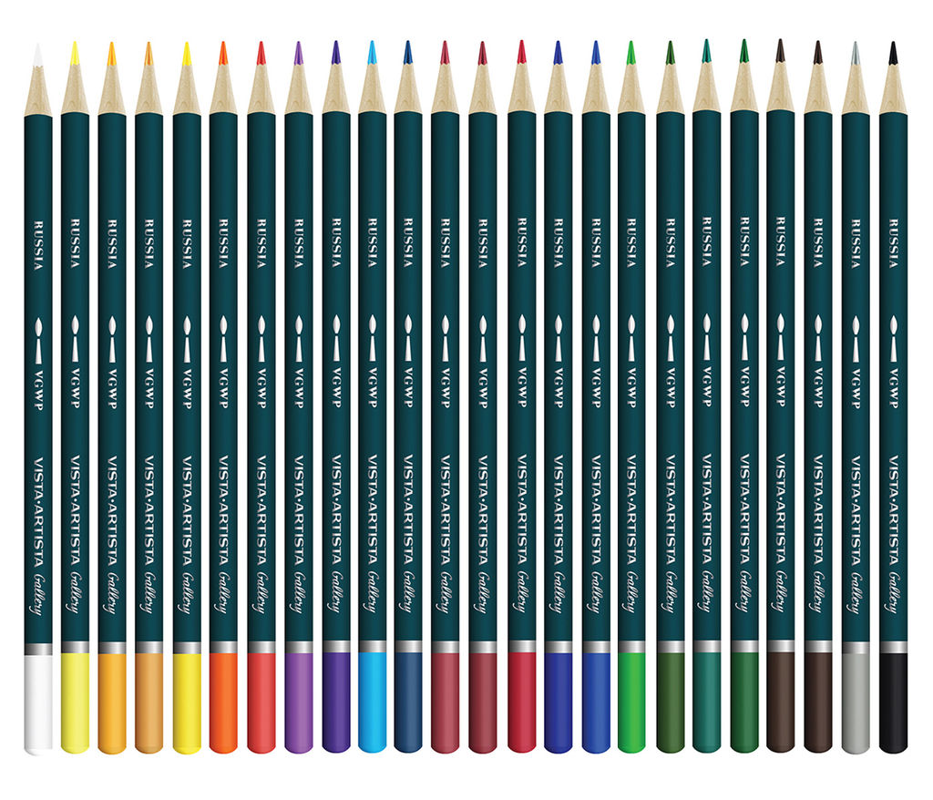 VISTA-ARTISTA Gallery VGWP-24 Акварельные карандаши набор заточенный 4 х 24 цв - Lyra фото 6