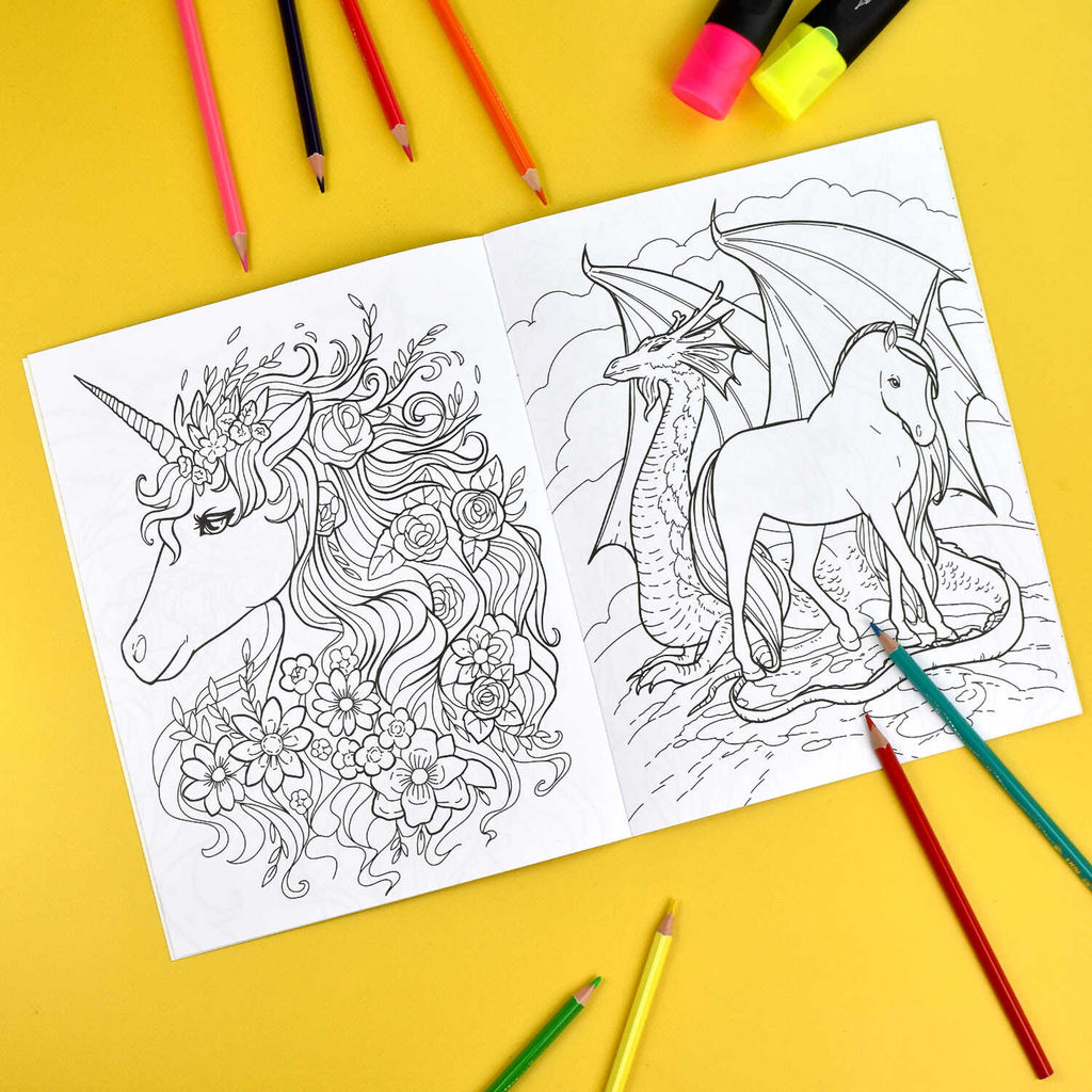 Раскраска для детей. Серия "Фантастические раскраски". арт. 66266 ФАНТАСТИЧЕСКИЕ ЕДИНОРОГИ