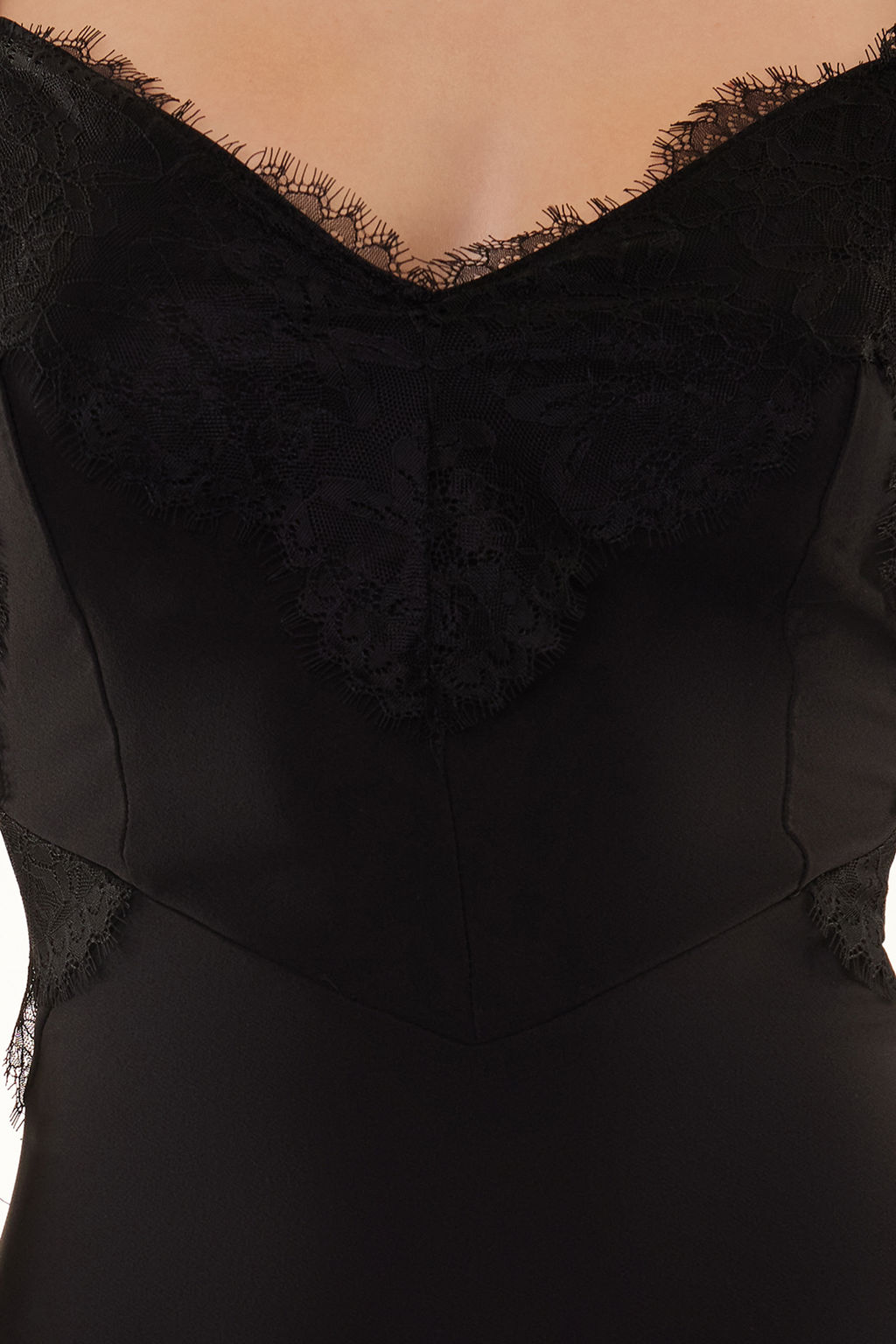 Siyah Dokuma Dantel K?sa S?k Abiye Elbise TPRSS24EL00106 - Trendyolmilla фото 4