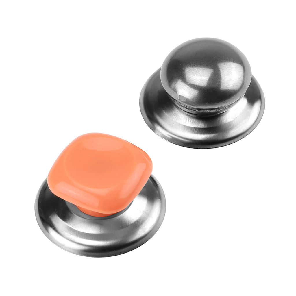 Ручка-кнопка для крышки набор 2 штуки: 5,7х3см; 5,7х3,5см, металл/пластик, на картоне (Китай)