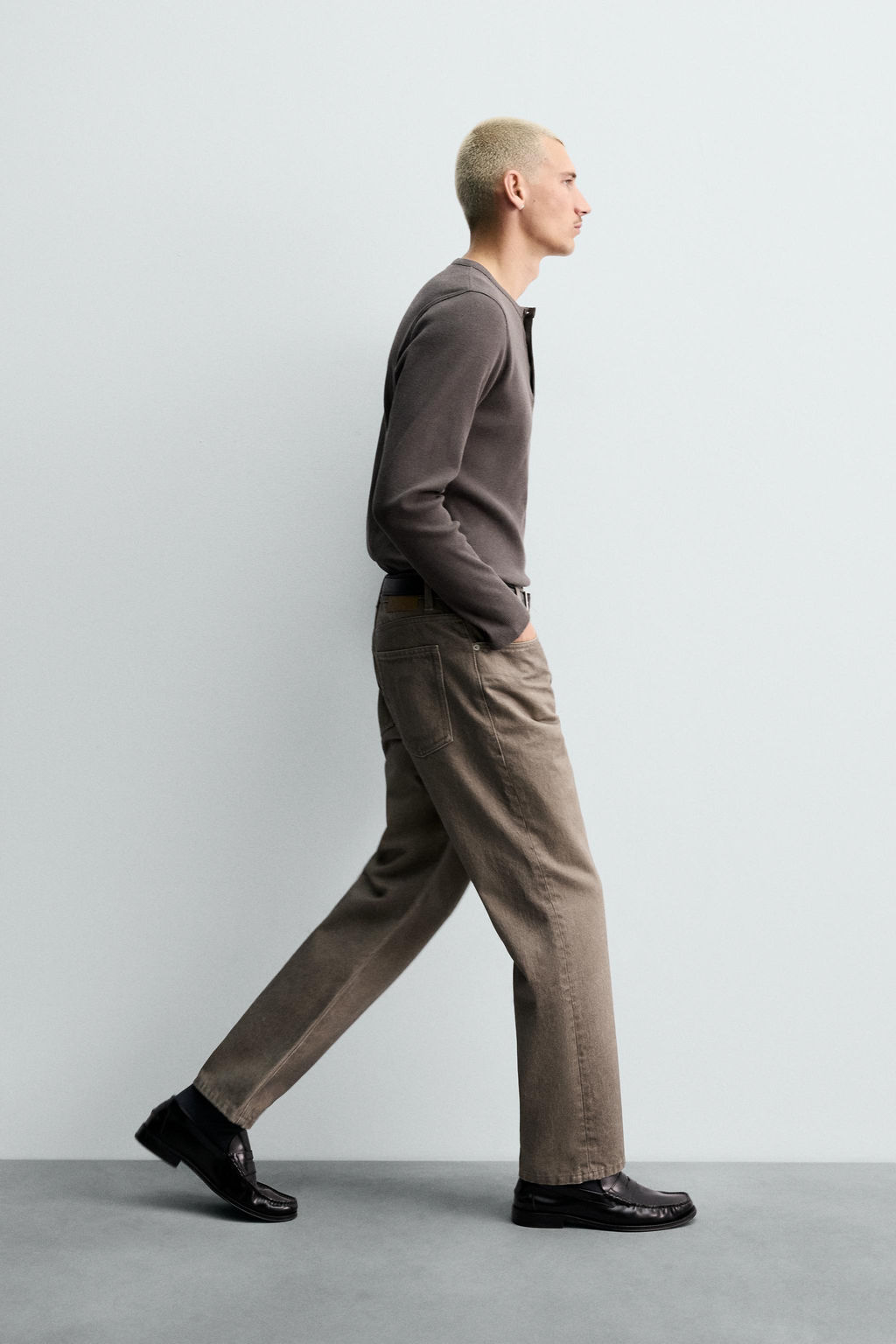 WASHED PRINTED STRAIGHT-LEG JEANS - Zara фото 5