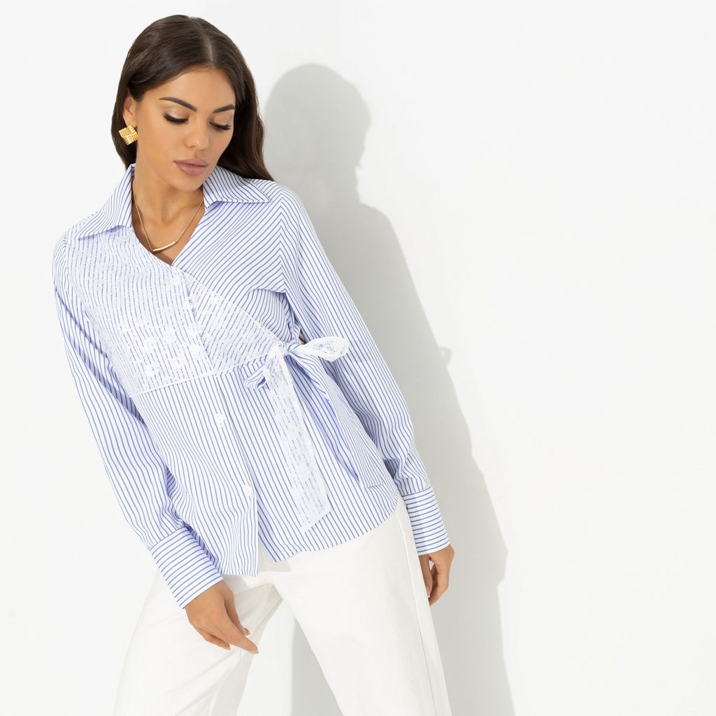 Рубашка с эффектом многослойности, Модная цель (белая) - Charutti фото 7