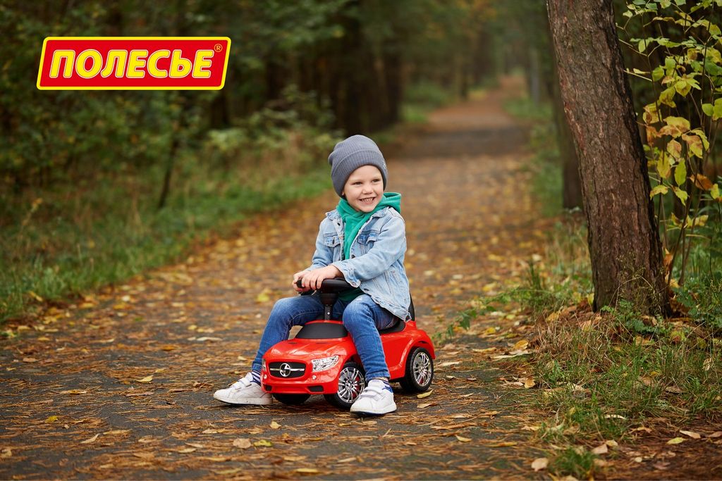 Каталка-автомобиль SuperCar №1 со звуковым сигналом (красная) - Полесье фото 13