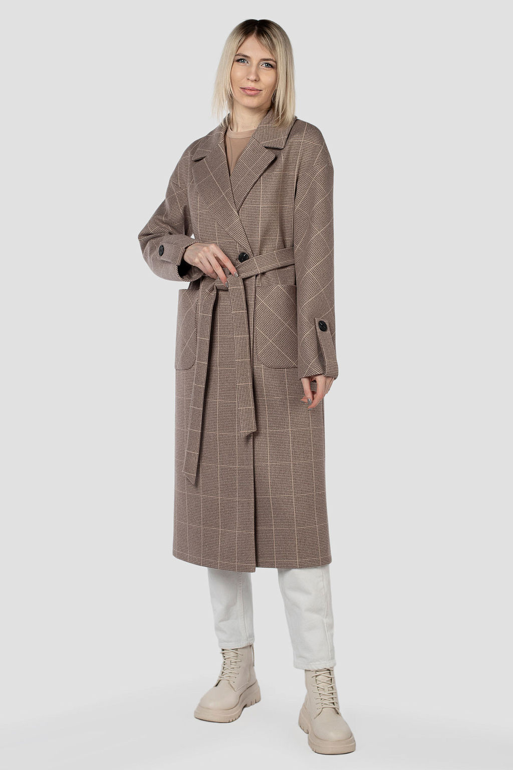 Пальто женское демисезонное (пояс)