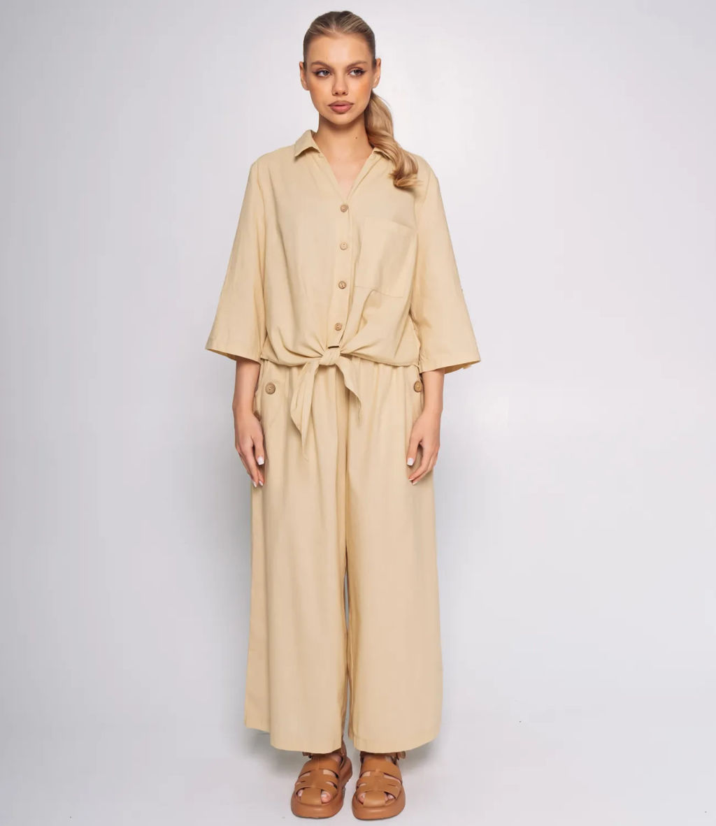 Костюм #ОКТ095013, светло-бежевый - Dommod фото 2