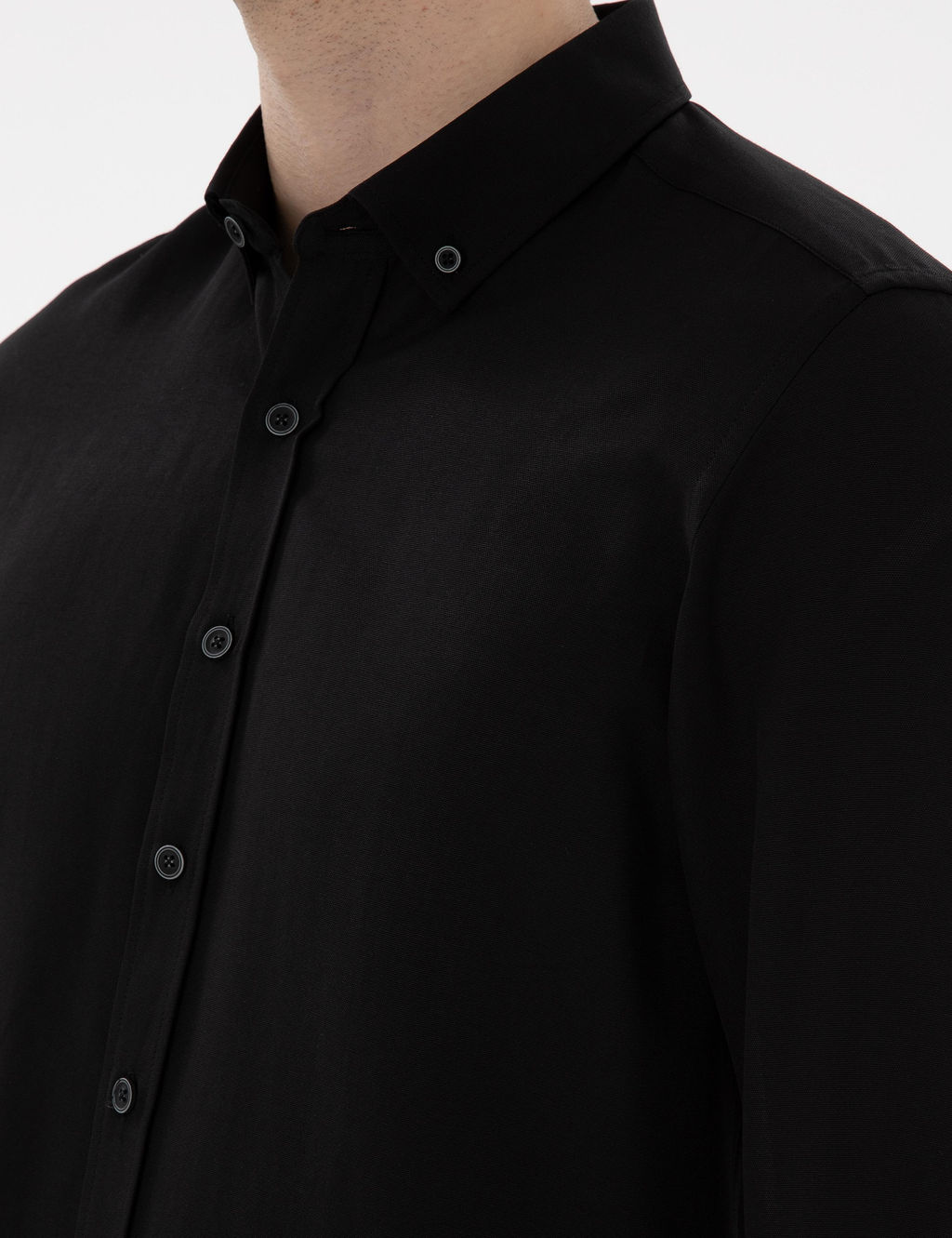 Siyah Regular Fit Uzun Kollu G_mlek - Pierre cardin фото 7