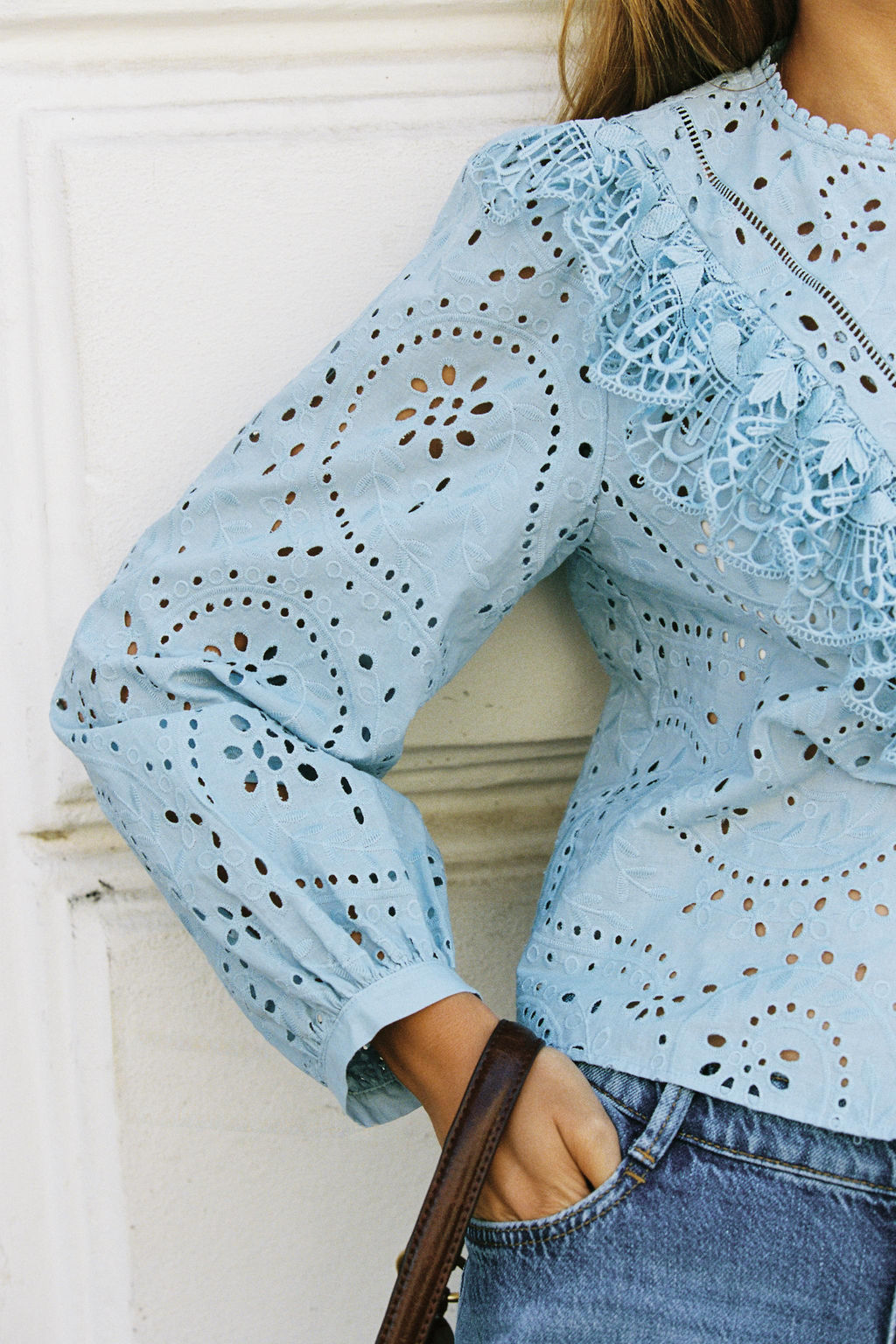 SHIRT WITH CUTWORK EMBROIDERY - Zara фото 2
