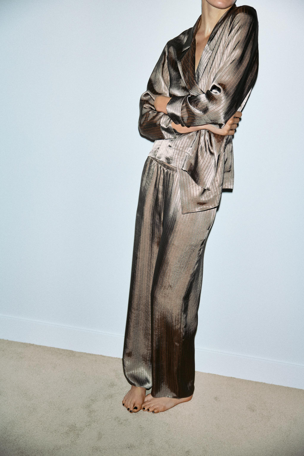 STRIPED PYJAMA BOTTOMS - Zara фото 8