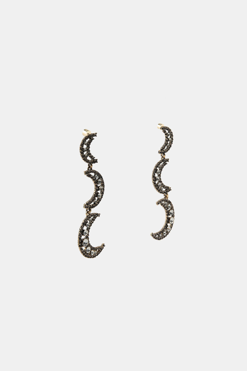 SHINY MOON EARRINGS - Zara фото 3